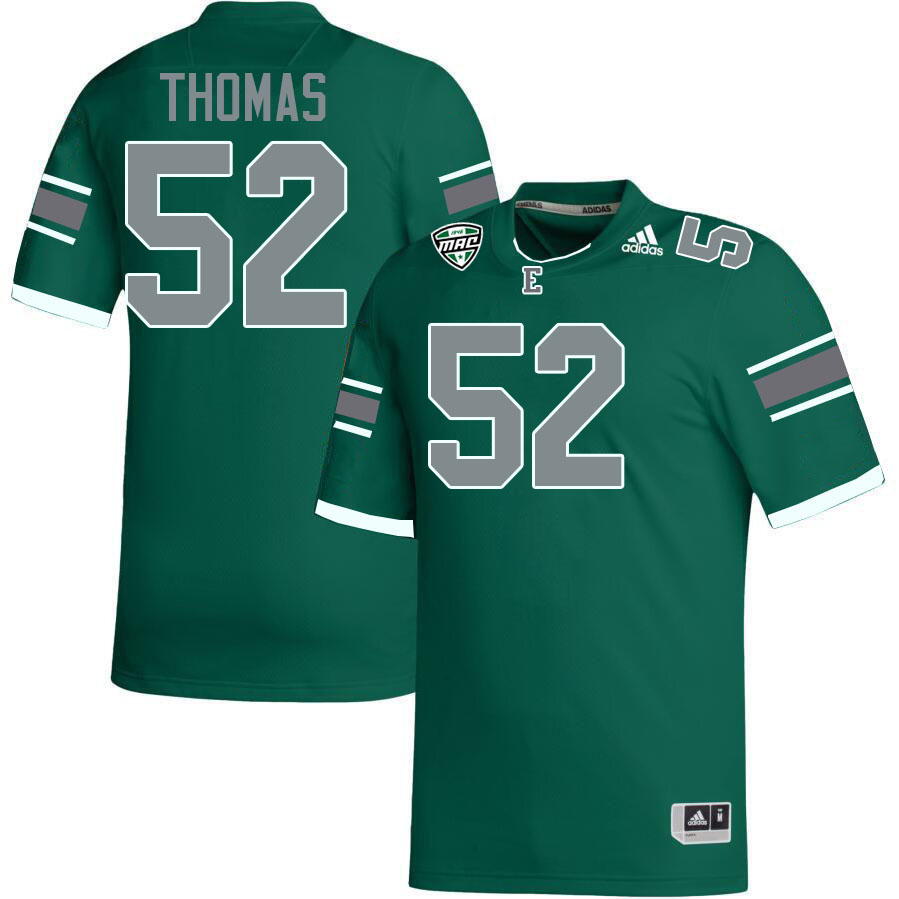 Eastern Michigan Eagles #52 Javon Thomas College Football Jerseys Stitched-Green